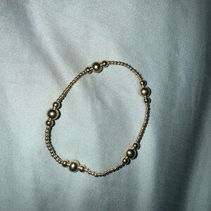 Gold Beaded Stretch Bracelet - Elegant Women’s Jewelry Enewton